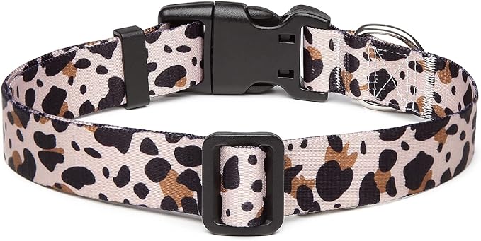 Mercano Adjustable Dog Collar - Special Design Patterns, Soft Nylon Comfortable Sturdy Pet Collar for Small Medium Large Dogs (XS, Leopard)