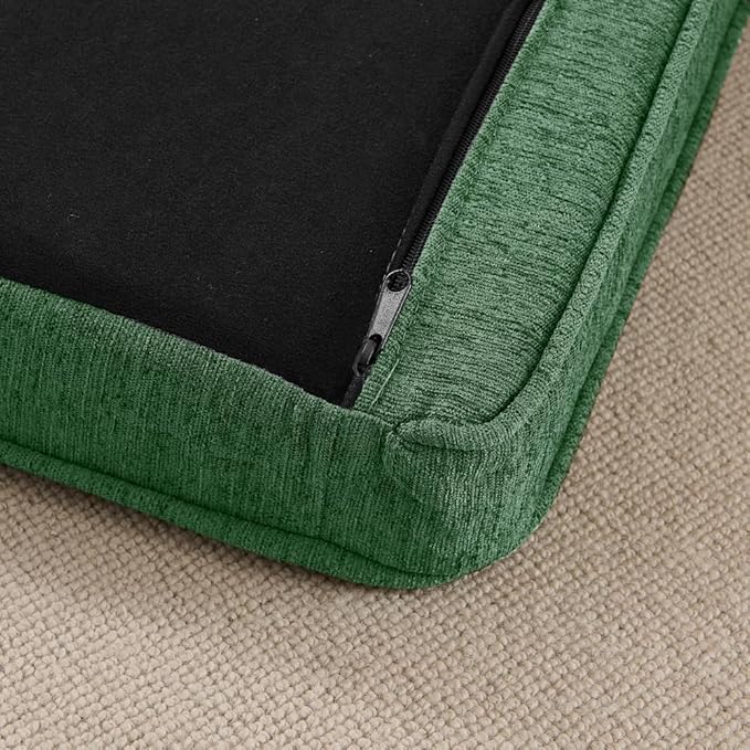 Dog Sofa Couch for Medium to Large Dogs, 55" Memory Foam Pet Sofa Couch with Washable Fabric, Durable Elevated Dog Bed with Legs, Removable Cushion for Medium and Large Dogs, Green