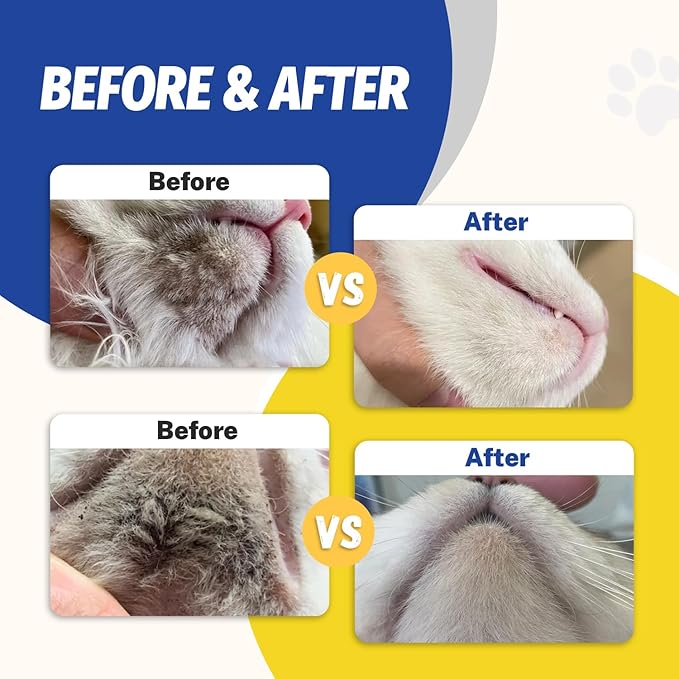 Cat Black Seed Cleaner,Remove Cat Chin Blackheads,Cat Acne Chin Treatment,2-in-1 Wash and Brush,Cruelty-Free and Freshness 5.07 fl.oz