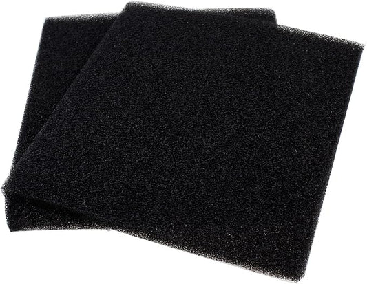 AQUANEAT 2 Pack Aquarium Bio Sponge Filter Media Pad Cut-to-Size Open Cell Foam Sheet for Fish Tank Sump (9" x 9" x 0.5") Black