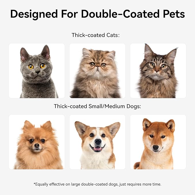 aumuca Undercoat Rake for Cats & Small/Medium Dogs – Deshedding Brush & Dematting Comb for Double-Coated Pets with Long or Short Hair, Matted Fur – Grooming Tool for Kitten, Puppy, Rabbit and Horse