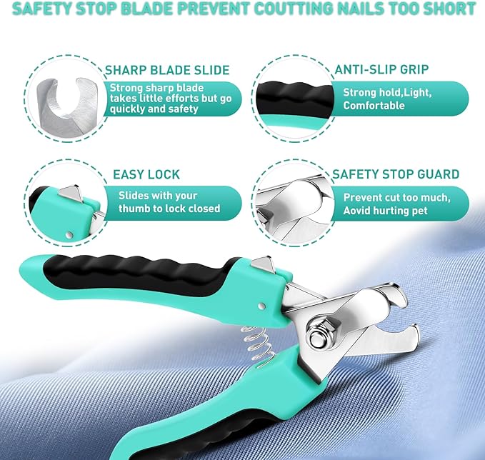 Dog Brush Kit for Grooming Short & Long Haired Dogs & Cats, 5 in 1 Pet Grooming Set for Small Animals, 5 PCS Puppy Self-Cleaning Slicker Brush and Pet Comb for Shedding Medium & Large Dogs