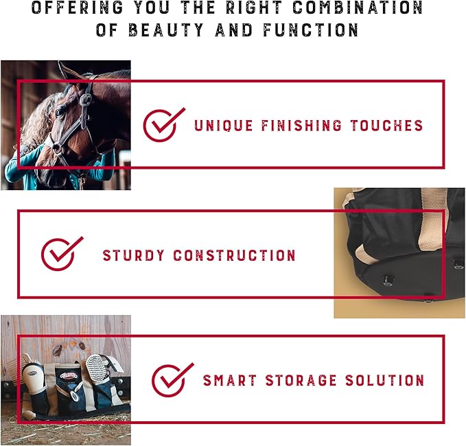 Weaver Leather Grooming Kit, Black/Beige, 65-2055-BK