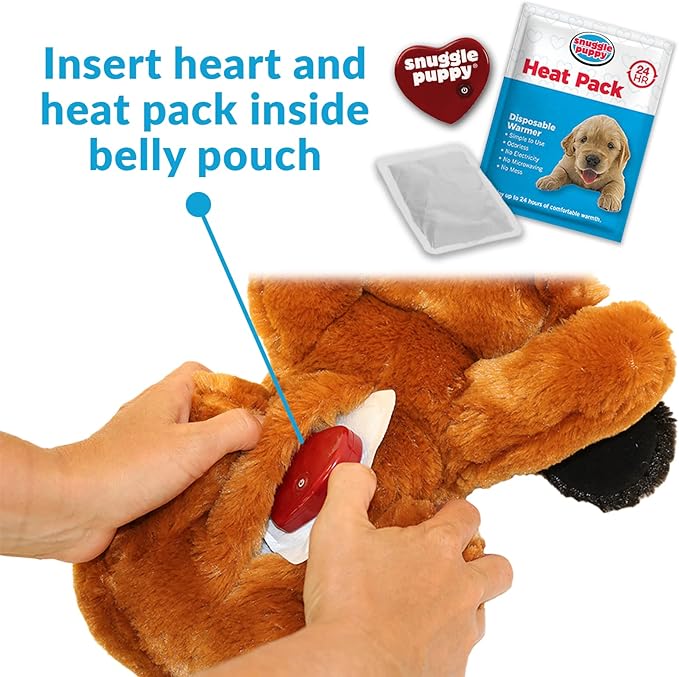 Original Snuggle Puppy Toys - Heartbeat Puppy for Dogs - Pet Anxiety Relief and Calming Aid - Comfort Dog Toys for Behavioral Training