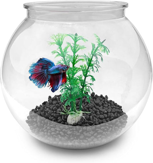 Newpol Mini Plastic Aquarium Fish Bowls (0.8Gallon / 3L)