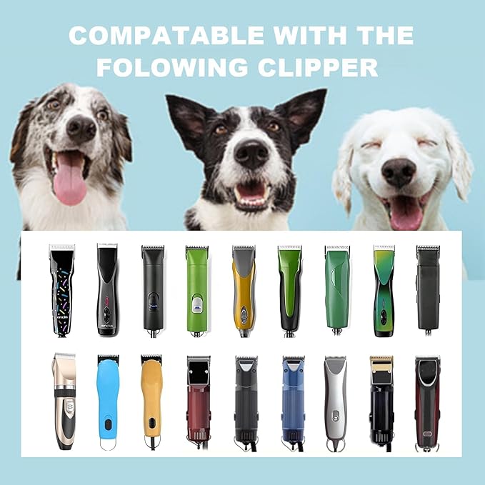 Size10/ 7FC/5FC/4FC Detachable Pet Dog Clipper Blades, Compatible with Most Oster A5, KM Series Clippers,Made of Ceramic Blade & Stainless Steel Blade 5PACK