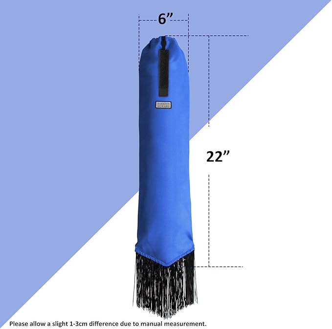 Harrison Howard Smooth Lightweight Adjustable Fastener Nylon Horse Tail Bag with Fringe