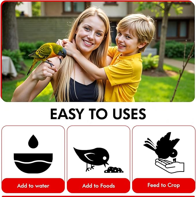 Morning Bird Calcium Plus Liquid Supplement for Birds - Liquid Calcium Formula with Magnesium and Vitamin D3 Calcium Supplement for All Birds – 2 Fl Oz