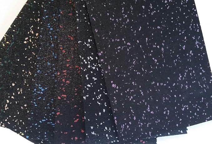 American Floor Mats 1/4in (7mm) Thick 10% Blue 4' x 50' Heavy Duty Rubber Rolls, Protective Exercise Mats, Home Gym Rubber Flooring