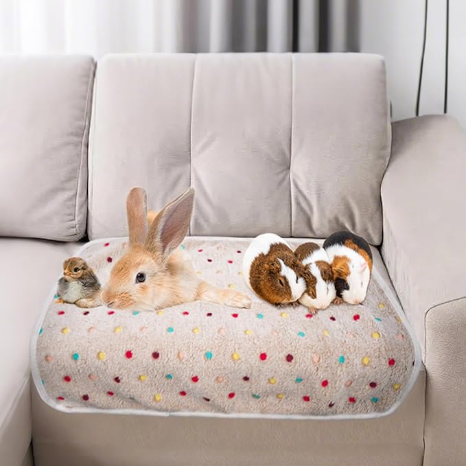 6 Pack Guinea Pig Cage Liner, Washable Guinea Pig Fleece Blankets Beding Accessories, Flannel Throw Warm Sleep Mat, Pet Pee Pads for Small Animal Hamster Rabbit Puppy Cat (26x14 Inch)