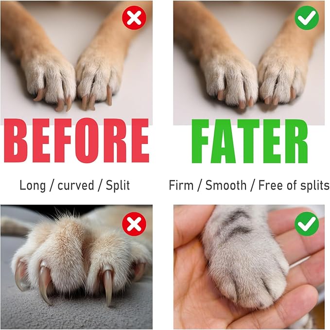 Dog Nail Grinder - 2 Speed Super Quiet and Low Vibration Electric Pet Nail Grinder - Rechargeable Dog Nail Trimmers for Small Dogs- Cat Nail Claw Clippers with 2 Level LED Lighting（Black）