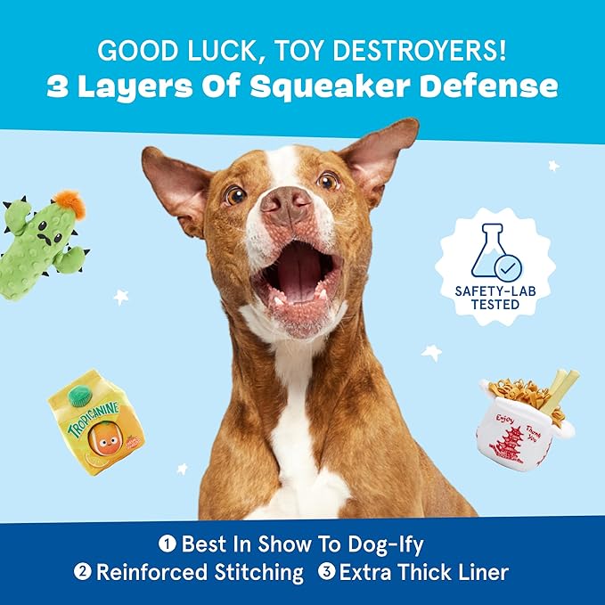 Barkbox Bao & BAB Plush Toy, Multi-Part Fun for and Perfect for Interactive Playtime, X-Small Breeds