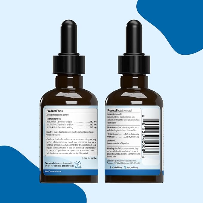 Pet Wellbeing Smooth BM Gold for Cats - Gentle Constipation Relief for Felines - Natural Herbal Supplement 2 oz (59 ml)