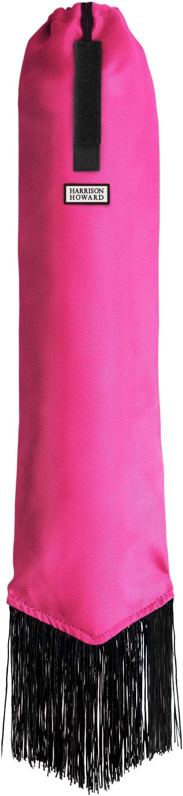 Harrison Howard Smooth Lightweight Adjustable Fastener Nylon Horse Tail Bag with Fringe