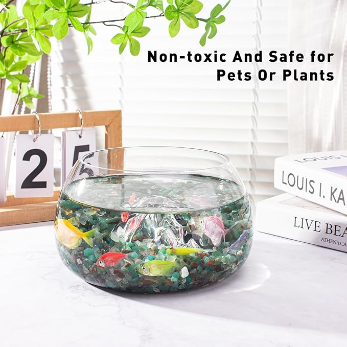 0.5 Lb/230g Green Agate Aquarium Gravel Rocks Crushed Stone Crystal Chips Bulk, Natural Crystal Quartz Stone Pebbles Irregular for Aquarium, Vase Fillers, Succulent Plants Decor - 5-7mm