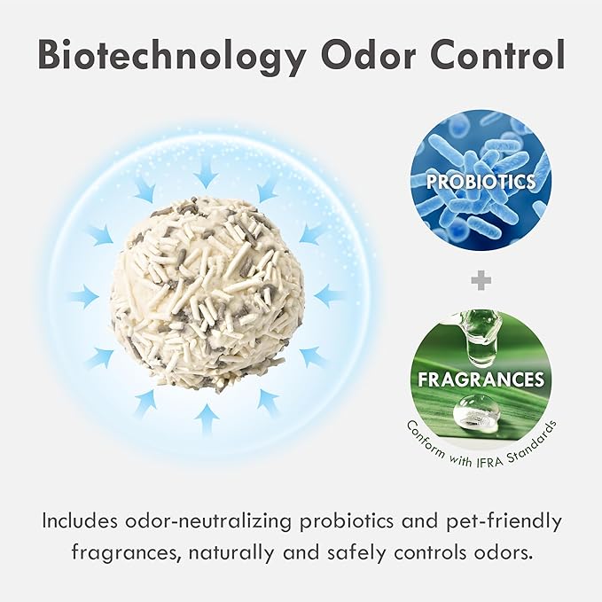 Lady N Pellet Tofu Cat Litter Boba Tea Scent, Strong Clumping, Ultra Absorbent, Dust-Free, Low Tracking, Water-Soluble, Natural Ingredients, Enviro-Probiotic Odor Control 9lb