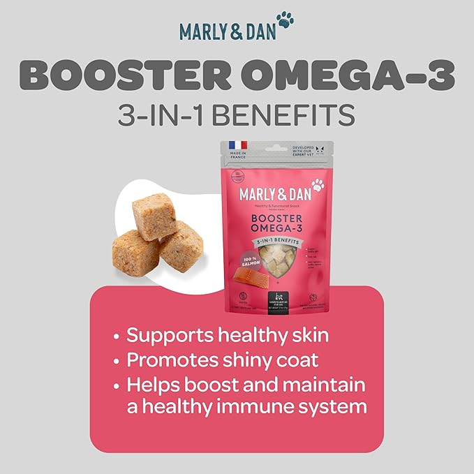 Marly & Dan Tasty 100% Freeze Dried Salmon Omega-3 Booster Treats and Food Topper for Cats