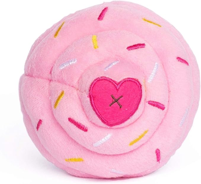 ZippyPaws Birthday Cupcake- Dog Squeaky Toys to Keep Them Busy, Funny Food Plush for Small, Medium, & Large Dogs, Cute Stuffed Puppy Toy, Pet Products, Gift for Dogs of All Breeds, Soft & Cuddly- Pink