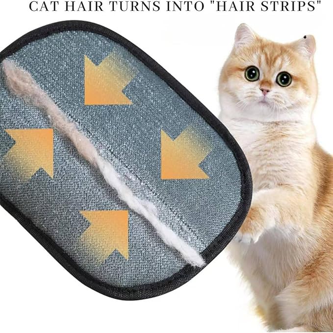 Whisker Gizmo Pet Hair Remover，Reusable Pet Hair Remover Glove，Pet Hair Removal Glove, Ultimate Pet Grooming Glove for Cats & Dogs - Dual-Sided Electrostatic Pet Hair Remover Mittens (1PCS)