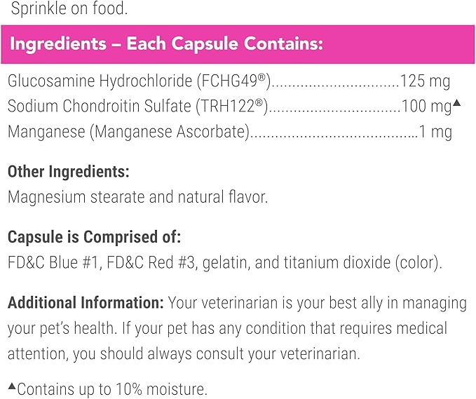 Nutramax Laboratories Cosequin 30 ct Sprinkle Capsules for Cats, 30-count
