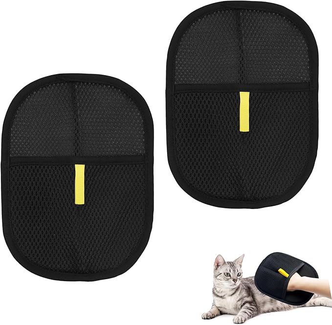 Pet Hair Removal Glove for Cats & Dogs, Upgrade Efficient Grooming Gloves for Pet Hair, Electrostatic Pet Hair Remover for Hair Removal, Reusable Pet Hair Remover Glove (2pcs)