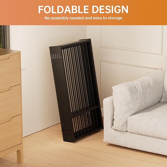 Full Metal Freestanding Dog Gate with Door, 36''Height Foldable Pet Dog Fence for Indoor & Outdoor, 6 Panels Extra Wide Free Standing TallDog Gates for Doorways,House,Stairs,Porch,Deck,Yard