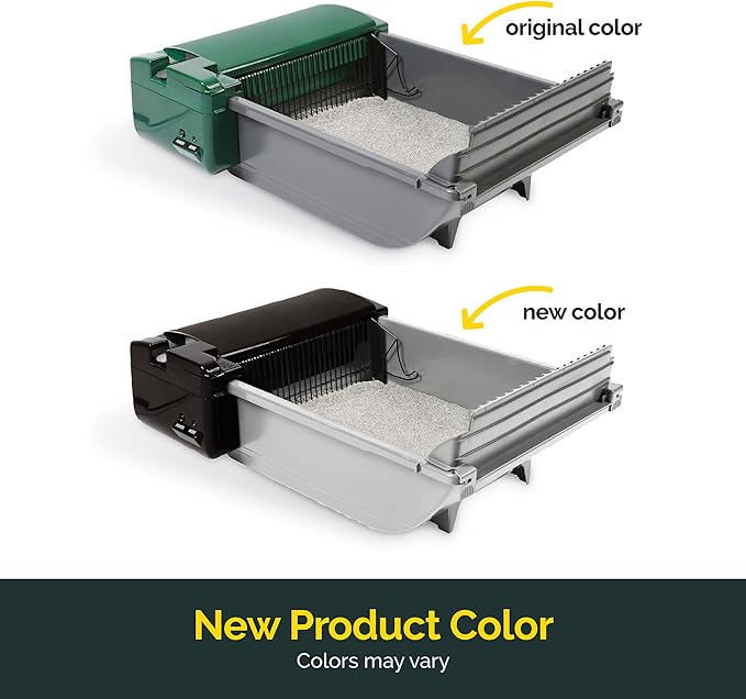 Pet Zone Self Cleaning Semi Automatic Cat Litter Box - Smart Scoop Cat Litter Box with 6 Bags & Carbon Filter for Up to Two Cats 6-16 Pounds