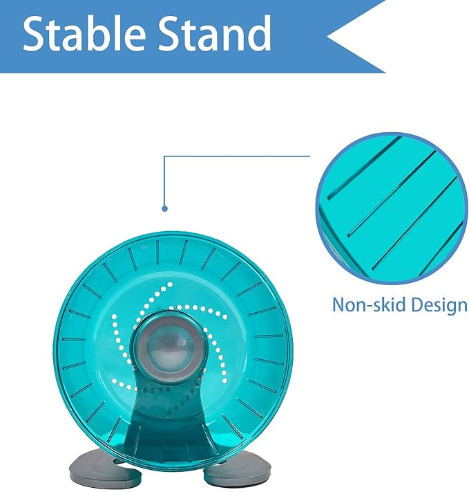 Petest Hamster Exercise Wheel, Silent Spinner Hamster Running Wheels, Diameter 6.7 inch, Green