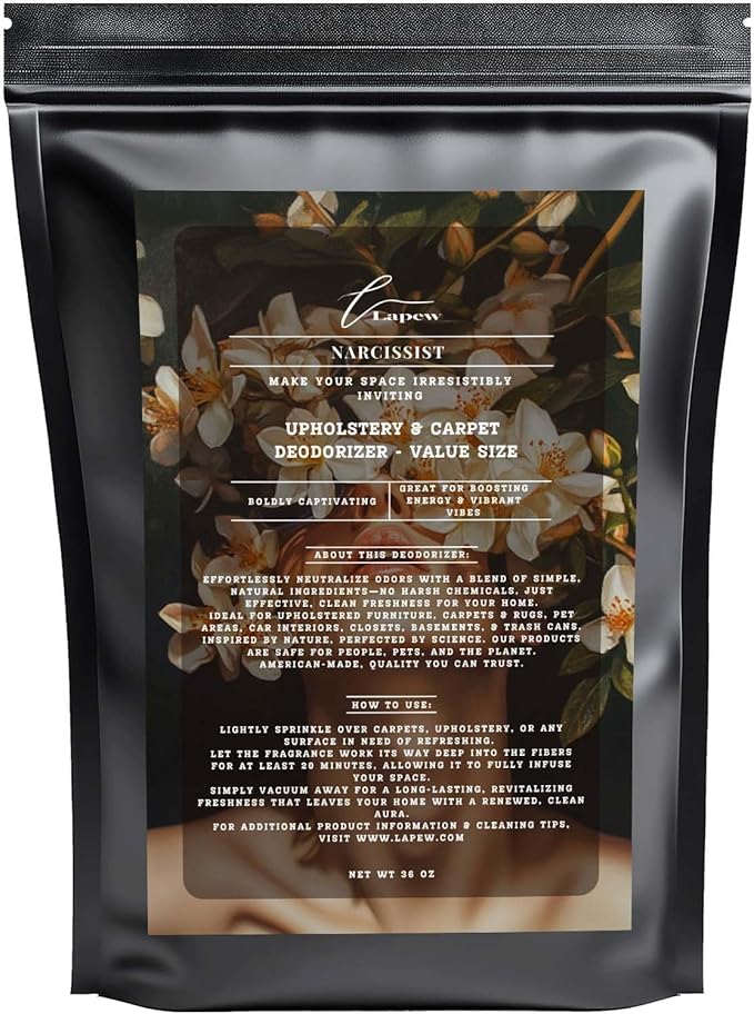 Narcissist Carpet Freshener Powder Refill 36 oz | Powerful Odor Eliminator for Home | Upholstery Deodorizer | Carpet Deodorizer | Pet Urine | Cat Litter Box