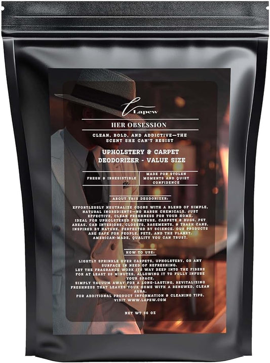 Her Obsession Carpet Freshener Powder Refill 36 oz | Powerful Odor Eliminator for Home | Upholstery Deodorizer | Carpet Deodorizer | Pet Urine | Cat Litter Box