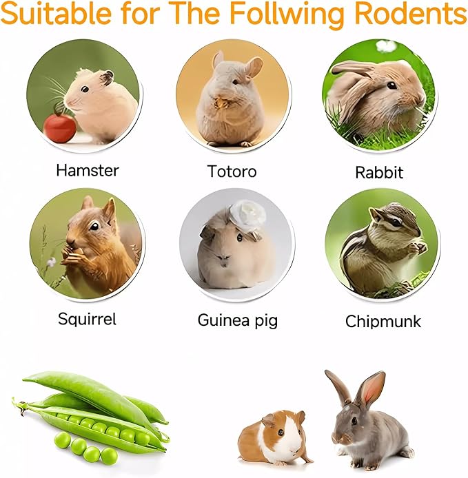 Pea Flakes for Guinea Pigs - Pet Treats, Suitable for Chinchillas, Rabbits, and Small herbivorous Animals (10 Ounce (Pack of 1))