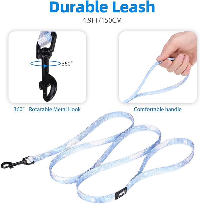 PUPTECK No Pull Dog Harness Soft Adjustable Basic Nylon Step in Puppy Vest Outdoor Walking with Leash