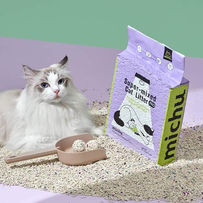 Mixed Tofu Cat Litter, Heavy Duty Flushable Kitty Litter, 5.5Lb/88Oz Original 8 Pack