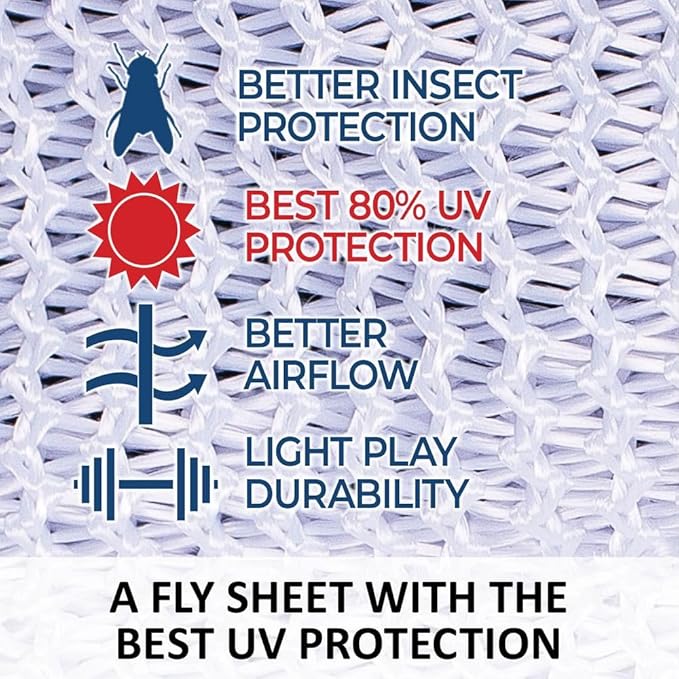 Schneiders Soft Interlock Mesh II Horse Fly Sheets | Superior UV & Insect Protection | Versatile Euro Fit Option | Reflective Safety Design