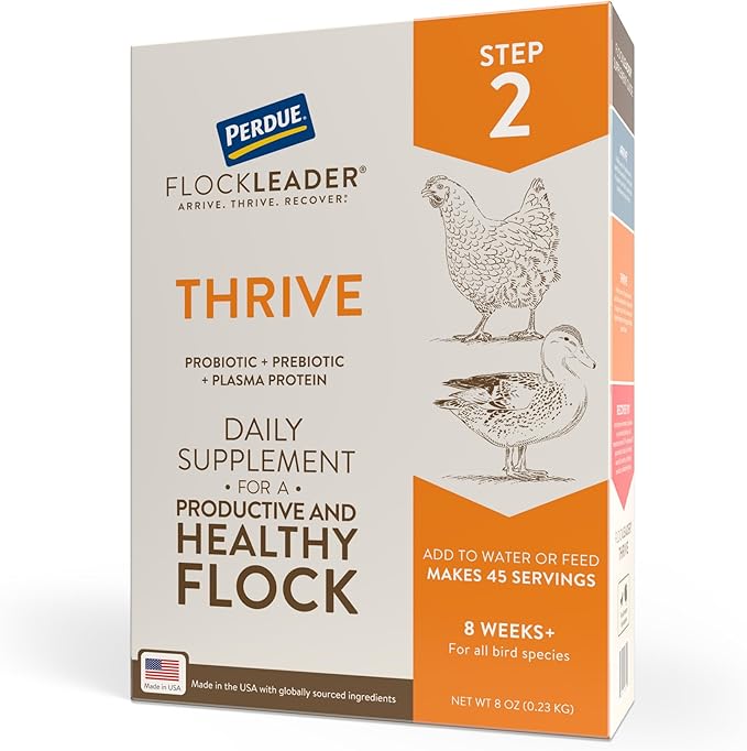 Thrive, Daily Probiotic & Prebiotic Poultry Supplement for Chickens 8+ Weeks Old, 8 oz