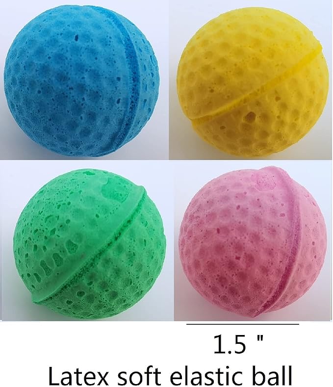 YnFag Foam Soccer Balls Cat Toys for Indoor Cats Cat Balls (12 Pcs Individual Color Balls)