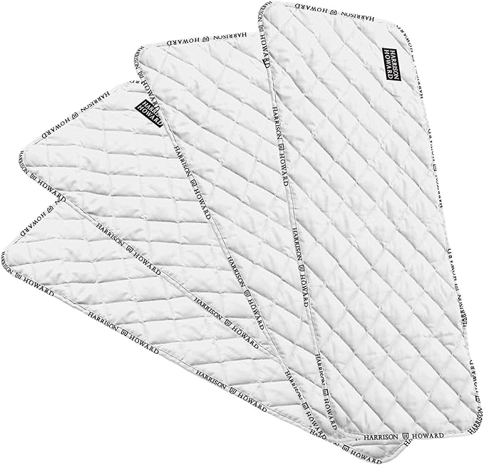 Harrison Howard Medicine-Retaining Shock-Absorbing Pressure Sores Prevention Quilted Leg Wraps for Horse Set of 4-White L