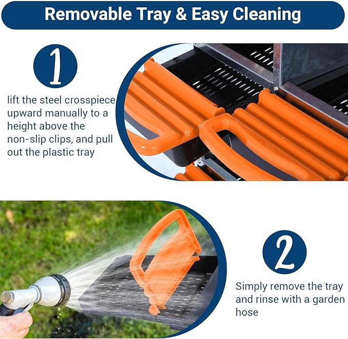 Chicken Nesting Box, 6 Hole 2 Layer Hen Nest Boxes with Legs, Roll Away Eggs Laying Boxes,Cleanable Pull Out Hen Roosting Boxes