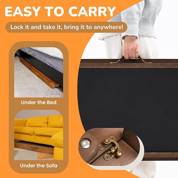 Dog Ramp for Bed, 5 Level Adjustable Dog Ramp for High Beds, Upgrade Rubber Mat High Traction Ramp with Safety Rails, Folding Pet Ramp for Bed, Couch,SUV, Natural Wood Pet Ramp for Small & Old Dogs