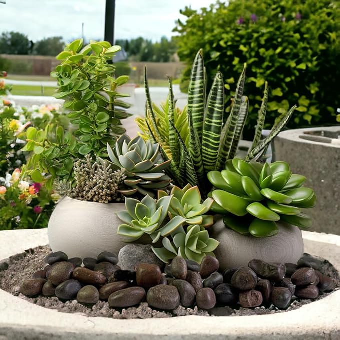 HappyFiller Natural Decorative Pebbles Polished Gravel Rocks Stones for Aquarium,Fish Turtle Tank,Outdoor Indoor Plants Top Dressing,Succulents Soil Cover,Garden Landscaping,2 LB,Red Mix