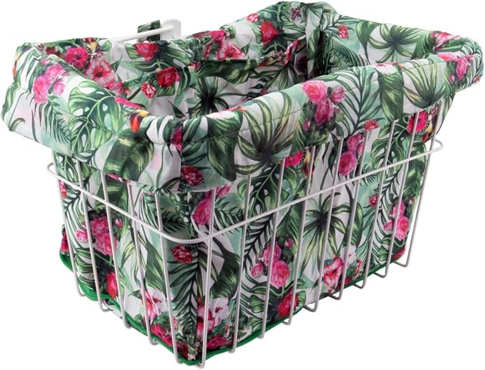 Cruiser Candy Bike Basket Liner Waterproof, Universal Fit for Most Bike Baskets, Stylish 2in1Tote, Bike Basket Cover, EBiKE Front Wire Or Wicker Bike Baskets Fits Up to 15x12x10