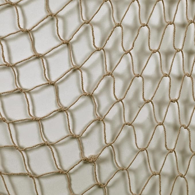 Nature Fish Net Wall Decoration with Shells, Ocean Themed Wall Hangings Fishing Net Party Decor for Pirate Party,Wedding,Photographing Decoration