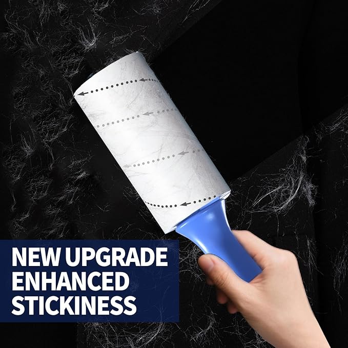 lint Rollers for pet Hair Extra Sticky Heavy Duty Lent Roller for Dog and Cat Remover for Couch Clothes Furniture Furniture Carpet Animal Fur Fuzz Mega Value Set Refills 960Sheets 8Pack