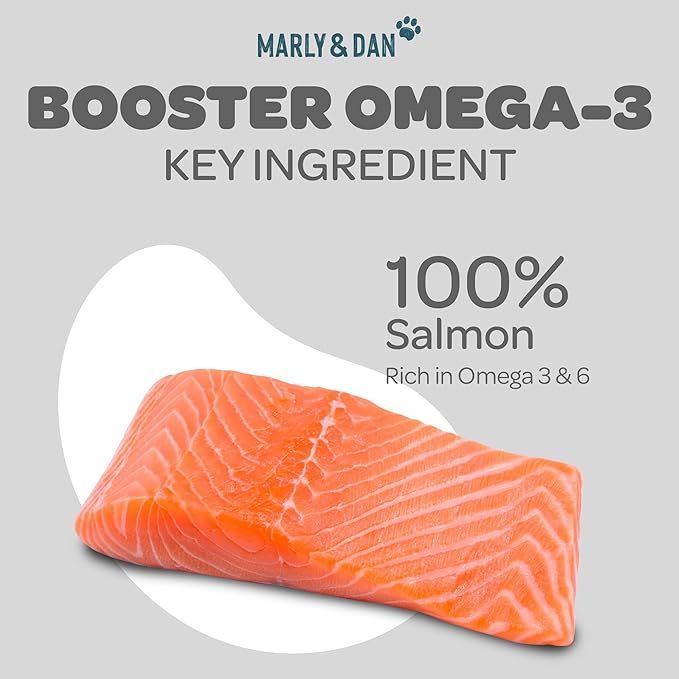 Marly & Dan Tasty 100% Freeze Dried Salmon Omega-3 Booster Treats and Food Topper for Cats