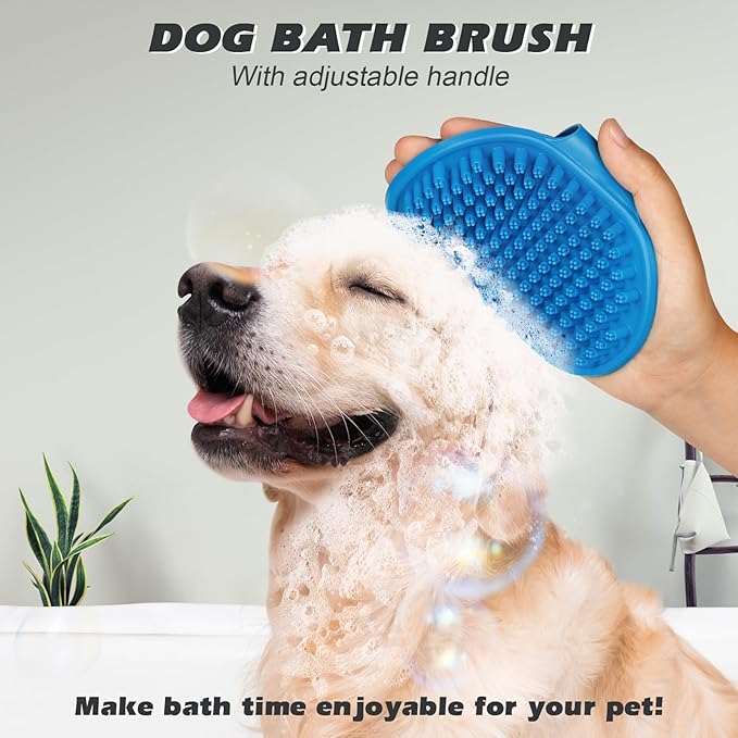 2PCS Pet Grooming Tools - Double-Sided Brush for Shedding and Bathing, Suitable for Short/Long Haired Dogs Cats and Horses, Deshedding Dog Brush, Mane & Tail Combs for Horses - Pet Supplies (Blue)
