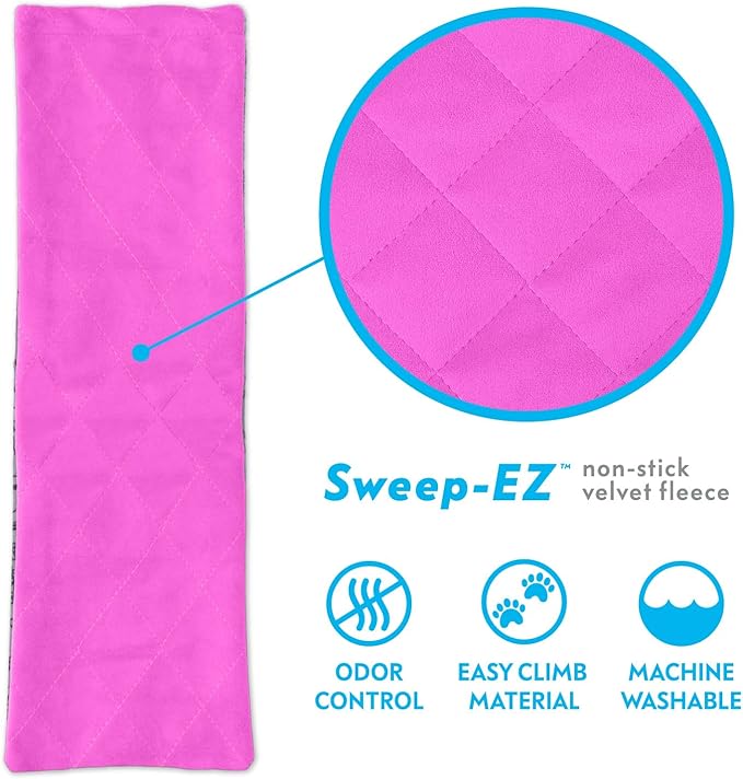 Paw Inspired Fitted Fleece Liner for Ferret Nation, Critter Nation Cage for Ferrets, Rats, Chinchillas, Hedgehogs & Other Small Animals (Pink, Ramp Cover)