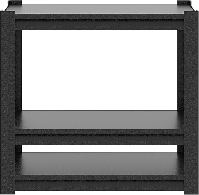 Metal Aquarium Stand with a Adjustable 3-Tier Fish Tank Rack,Tank Not Included,for Home Office(31.5" L x 18" W x 34" H). (Black)