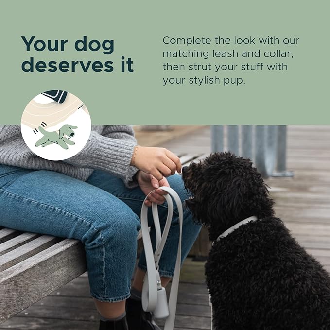 DIGGS Dog Poop Bag Dispenser for Leash - Premium Dog Waste Bag Holder with Easy One-Hand Dispensing (Ash)