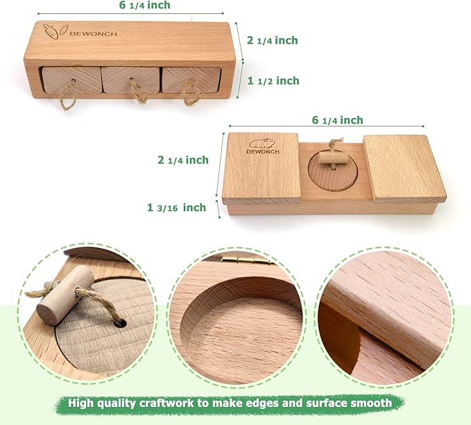Dewonch Small Animals Hide Treats Foraging Puzzle Toys, Pet Interactive Snuffle Logic Game for Mental Enrichment,for Guinea Pigs,Rabbits,Chinchillas