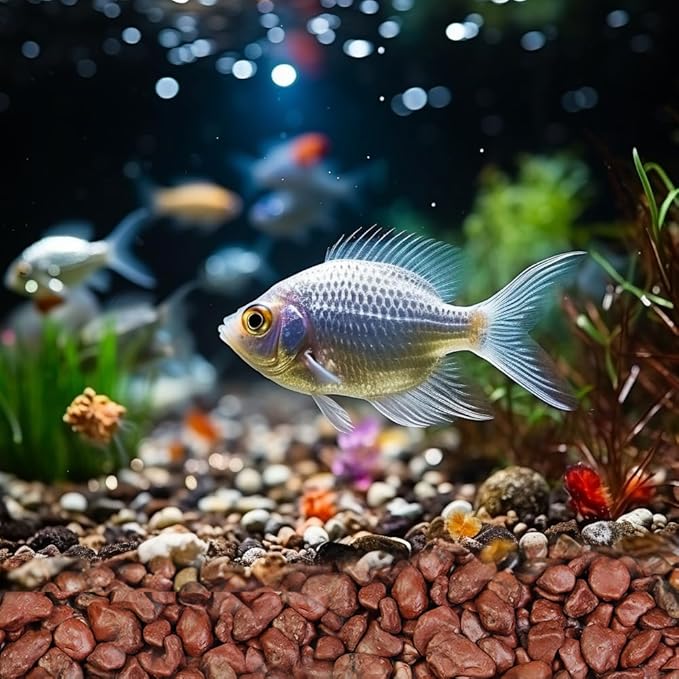 HappyFiller Small Red River Rocks Decorative Pebbles Natural Aquarium Gravel Stones for Fish Turtle Tank,Soil Cover,Indoor Outdoor Garden Succulent Potted Plants Top Dressing,Zen Garden,18 LB